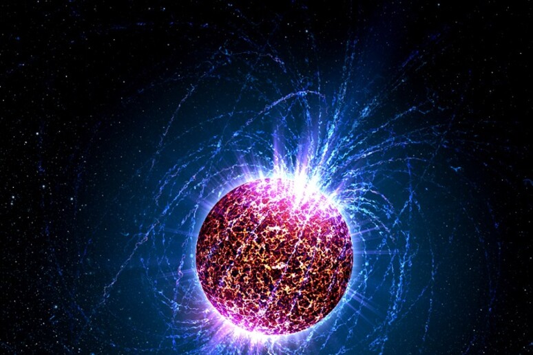 Rappresentazione artistica di una stella di neutroni (fonte: Nasa/Penn State University/Casey Reed) - RIPRODUZIONE RISERVATA