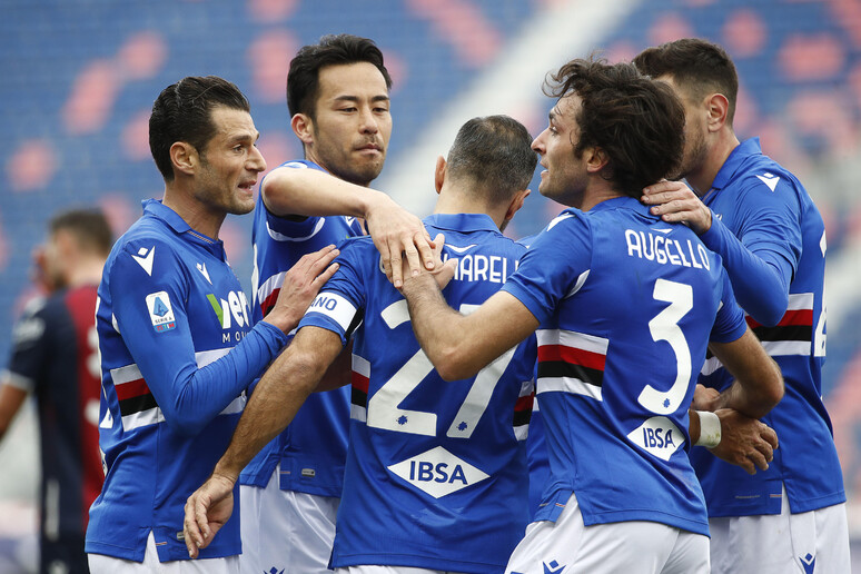 Sampdoria: festa per un gol - RIPRODUZIONE RISERVATA