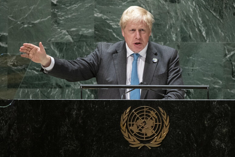 Boris Johnson parla all 'Assemblea generale dell 'Onu © ANSA/EPA