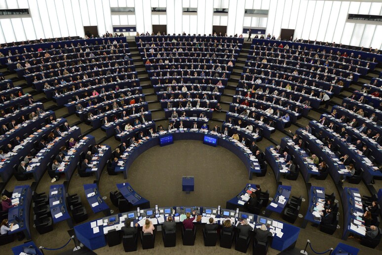 Il Parlamento europeo riunito a Strasburgo - RIPRODUZIONE RISERVATA