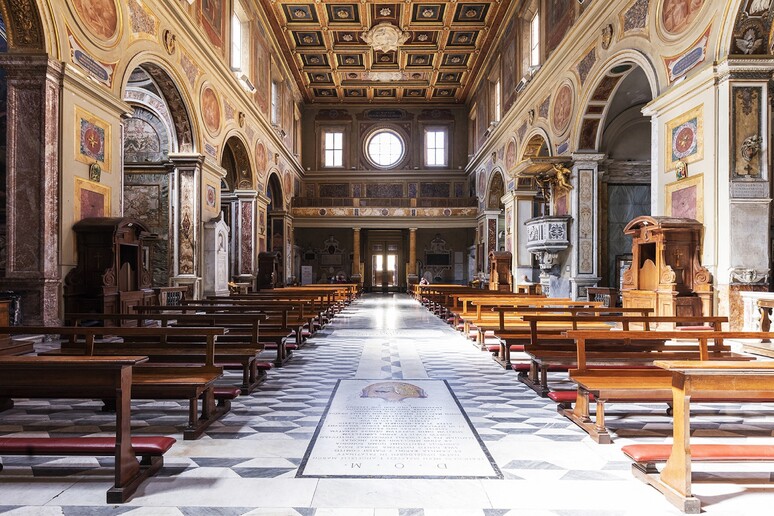 La basilica di San Lorenzo in Lucina a Roma - RIPRODUZIONE RISERVATA