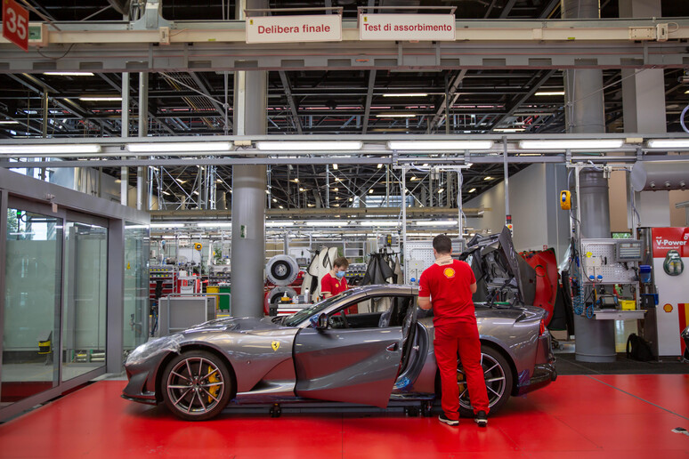 Lo stabilimento Ferrari a Maranello, in una immagine di archivio - RIPRODUZIONE RISERVATA