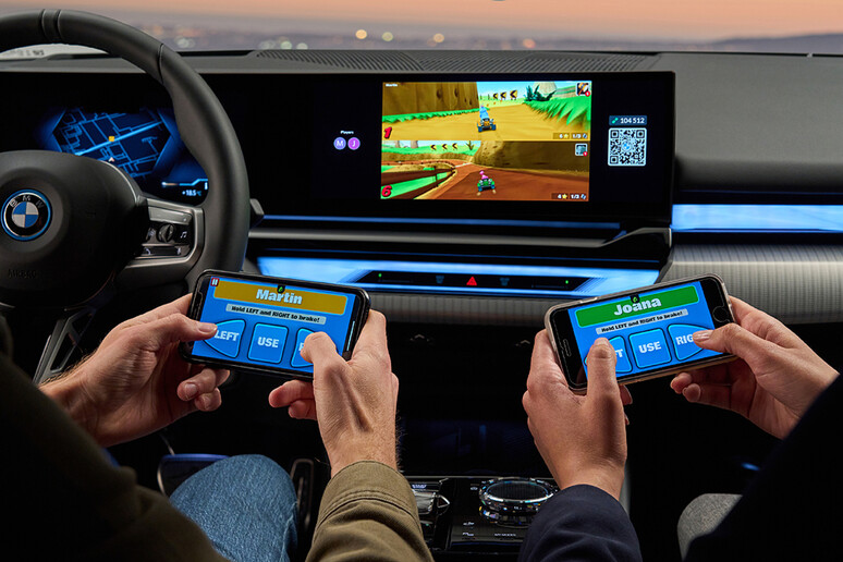 Assieme a i5 Bmw lancia l 'app AirConsole per gaming in auto © ANSA/Bmw