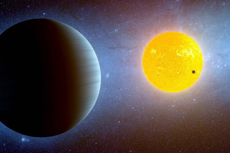 Rappresentazione artistica del pianeta Kepler 10c, nella zona abitabile della sua stella (fonte: NASA/Ames/JPL-Caltech) - RIPRODUZIONE RISERVATA