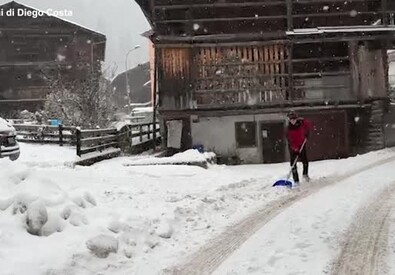 Maltempo in Veneto, abbondante nevicata a Falcade