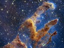 I Pilastri della Creazione fotografati da Webb (fonte: NASA, ESA, CSA, STScI; J. DePasquale, A. Koekemoer, A. Pagan (STScI)) (ANSA)