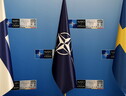 La bandiere di Finlandia, Nato e Svezia (ANSA)