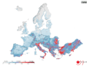 La Pianura Padana è tra le aree a più alto rischio sismico in Europa (fonte: EFEHER, Crowley et al. 2021) (ANSA)