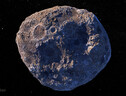Rappresentazione artistica di un asteroide ricco di metalli (fonte: NASA/JPL-Caltech/ASU) (ANSA)