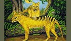 Rappresentazione artistica di due esemplasri di tigre della tasmania (fonte: Polev1979 da Wikipedia) (ANSA)