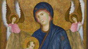 Restaurata la Madonna con bambino di Manfredino d'Alberto (ANSA)