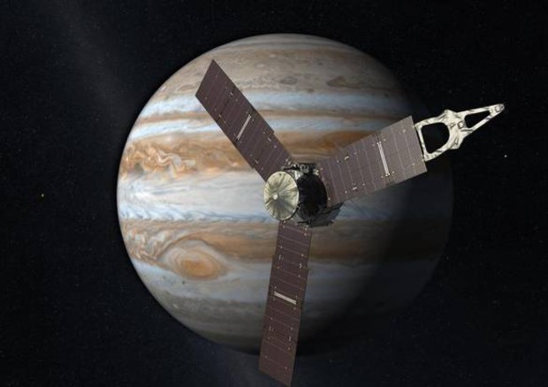 Rappresentazione artistica della missione Juno (fonte: NASA) © Ansa