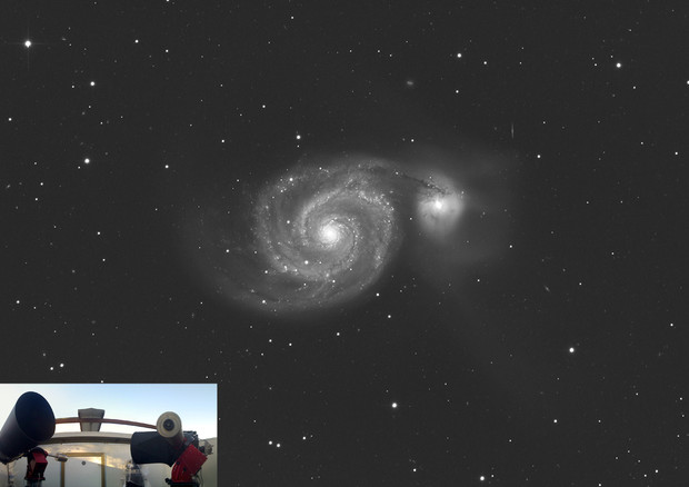 La galassia M51 vista dal Virtual Telescope (fonte: Gianluca Masi, Virtual Telescope Poject) © Ansa