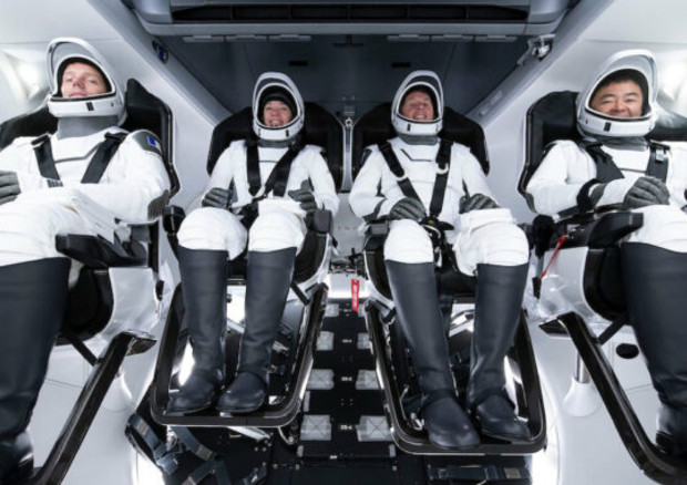L'equipaggio della missione Crew 2 si prepara a rientrare a Terra (fonte: SpaceX) © Ansa