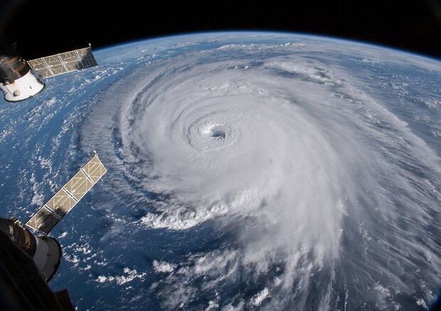 L'uragano Florence (settemre 2018) visto dallo spazio (fonte: NASA Goddard Space Flight Center from Greenbelt, MD, USA, da Wikipedia) (ANSA)