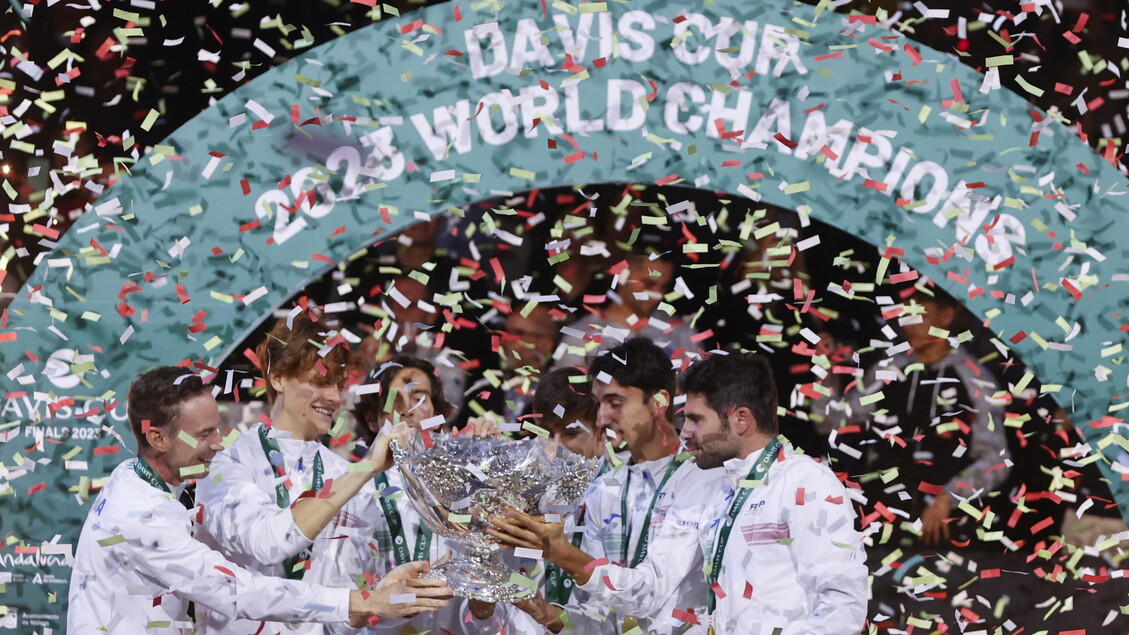 Le immagini della vittoria dell 'Italia in Coppa Davis © ANSA/EPA