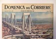 Crollo ponte Genova, la copertina della Domenica del Corriere del 1 marzo 1964 celebrava la posa dei primi piloni © Ansa