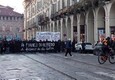 Cospito, manifestazione degli anarchici in centro a Torino (ANSA)