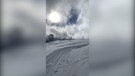 Dolomiti bellunesi, il sole fa capolino dopo la nevicata sul rifugio Laresei(ANSA)