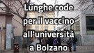 Bolzano, code per il vaccino alla Libera universita'(ANSA)