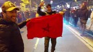 Qatar 2022, il Marocco elimina la Spagna: festa dei tifosi marocchini a Torino (ANSA)