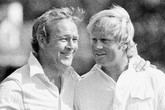 Arnold Palmer con Jack Nicklaus al torneo di Augusta del 1973 (ANSA)