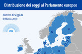 Distribuzione seggi al Parlamento Ue, numero di deputati per singolo stato membro (ANSA)