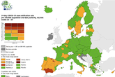 Mappe Covid, l'Europa quasi tutta verde (ANSA)