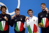 Thomas Ceccon, Nicolo Martinenghi, Federico Burdisso e Alessandro Miressi (ANSA)