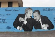 Napoli, a Scampia inaugurato murale dedicato a Falcone e Borsellino