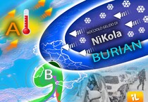 Le previsioni meteo, arriva Nikola (ANSA)