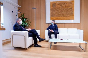 Draghi incontra Sassoli prima del vertice Ue 1 (ANSA)