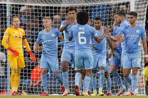 Champions: Manchester City-Lipsia 6-3 (ANSA)