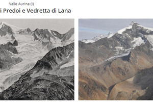 Valle Aurina (I) Vedretta di Predoi e Vedretta di Lana foto a sin 1863 (ANSA)