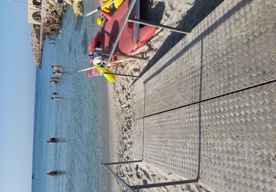 La Terrazza Tutti al mare a San Foca ( Lecce) realizzata dall'associazione Io Posso (ANSA)