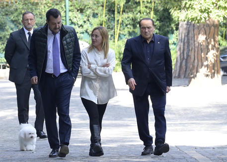 Silvio Berlusconi, Matteo Salvini e Giorgia Meloni © ANSA