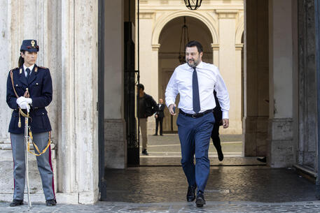 Matteo Salvini esce da Palazzo Chigi © ANSA