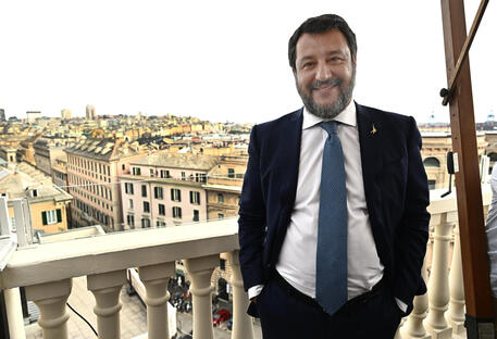 Matteo Salvini a Genova © ANSA