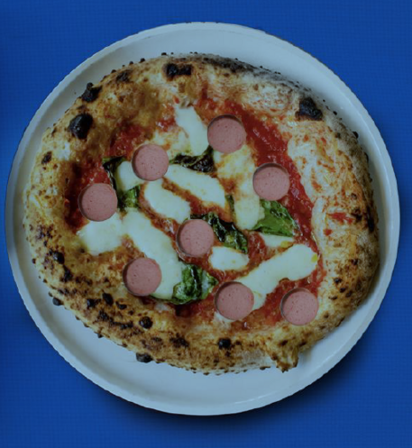 Pizza con würstel pr celebrare Italia-Inghilterra © Ansa