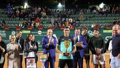Il brasiliano Monteiro vincitore del torneo Aon di Genova (ANSA)