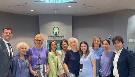 Consiglieri Pd Marche con le donne rappresentanti delle persone affette da fibromialgia (ANSA)