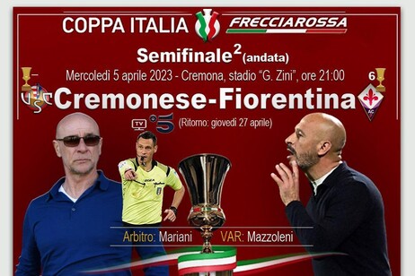 Coppa Italia, semifinale: Cremonese-Fiorentina