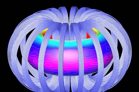Rappresentazione artistica del plasma in un reattore a fusione nucleare (fonte: Oak Ridge National Laboratory, da Wikipedia)
