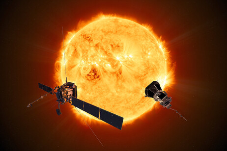 Solar Orbiter and Parker Solar Probe (credit:Solar Orbiter:ESA/ATG medialab; Parker Solar Probe: NAS