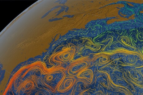 Rappresentazione grafica della corrente atlantica Amoc (fonte: NASA/Goddard Space Flight Center)