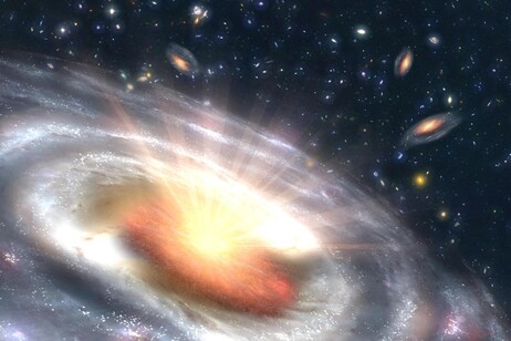 Rappresentazione artistica di un quasar (fonte: NASA/JPL-Caltech)