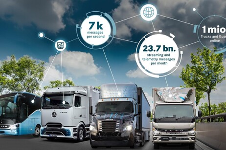 Daimler Truck supera il milione di camion e bus connessi