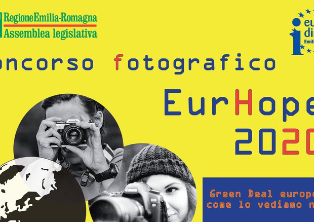 La locandina del concorso - fonte: Twitter, profilo Europe Direct Emilia-Romagna (foto: Ansa)