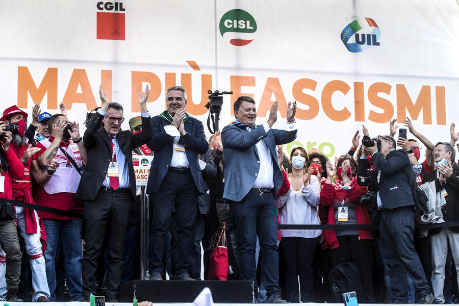 Italian labor unions rally against fascism in Rome © Ansa