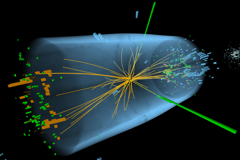 Rappresentazione degli scontri fra particelle che hanno permesso di scoprire il bosone di Higgs (fonte: CERN) - RIPRODUZIONE RISERVATA